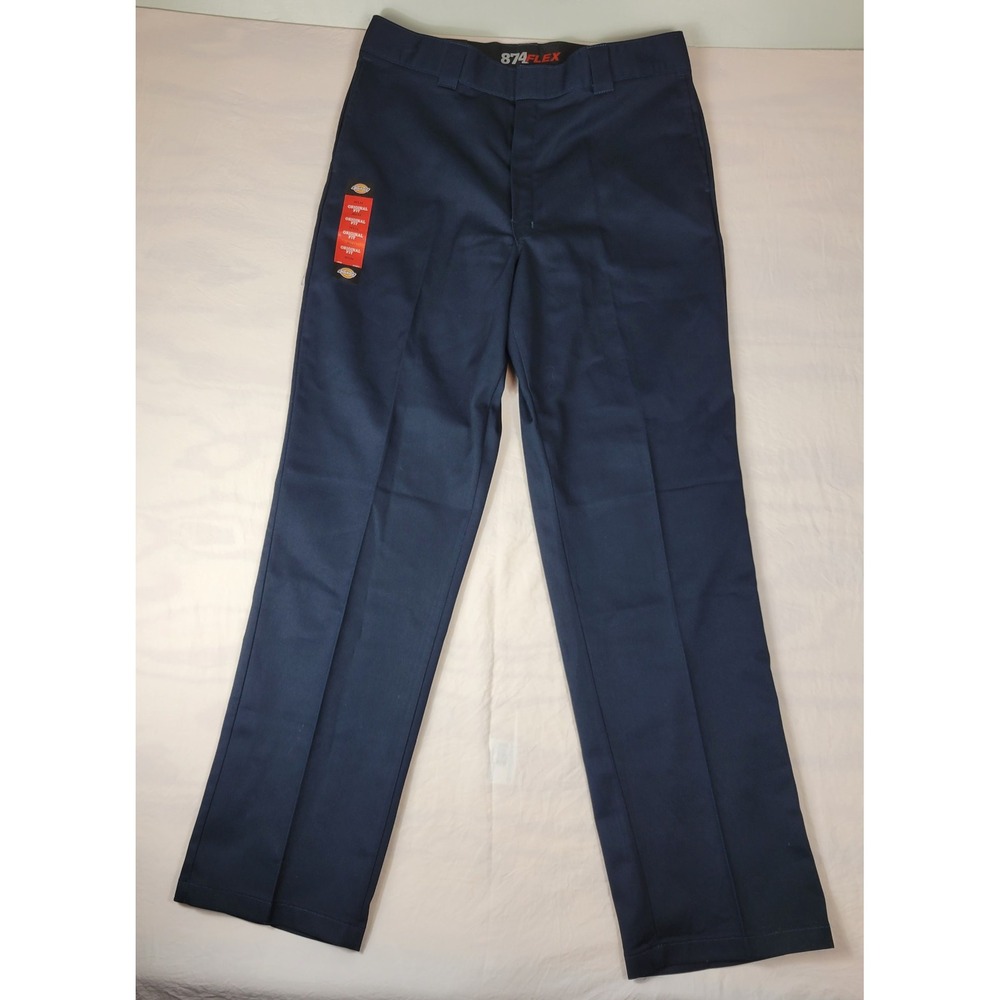 Dickies 874 Flex Work Pants Mens 38x34 Dark Navy Original Fit 874FDN NWT